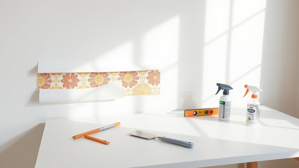 prepare walls and workspace