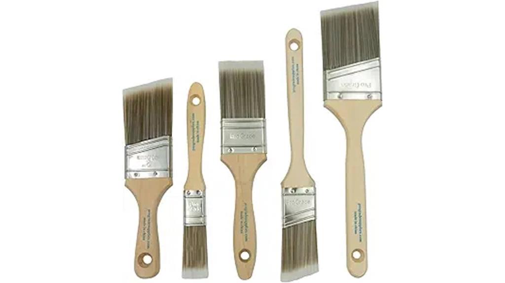 professional 5 piece paint brush set