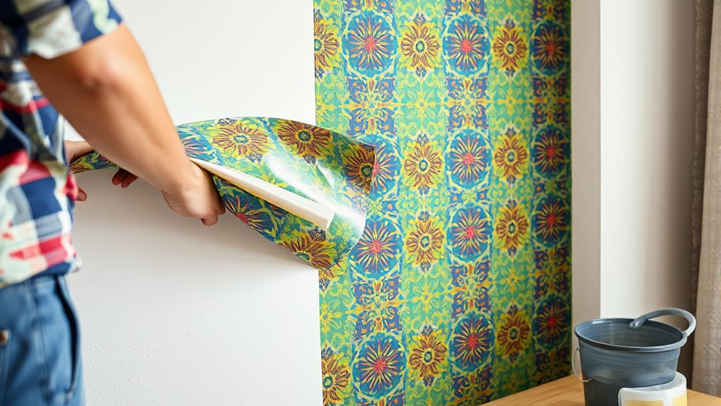 proper peel and stick wallpaper application