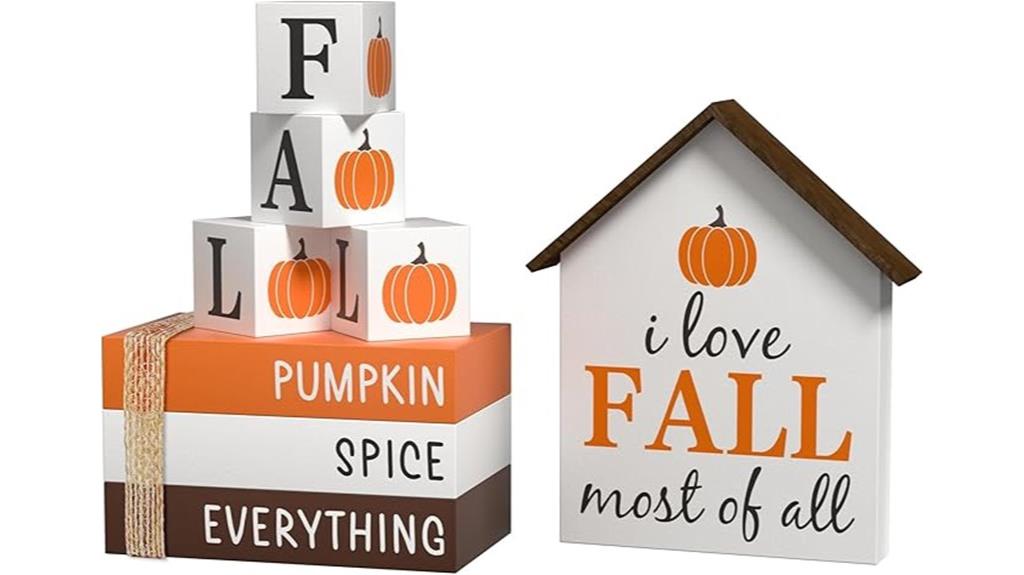 pumpkin faux books decor
