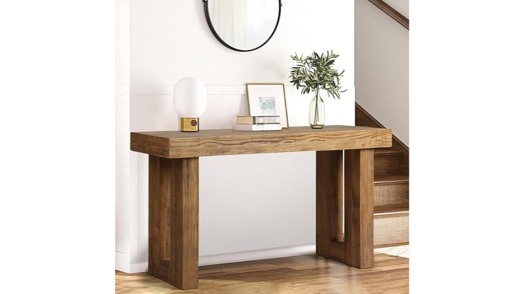 reclaimed solid wood console