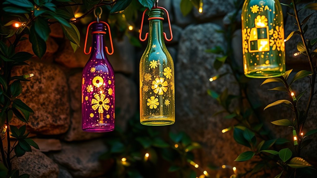 recycle bottles into lanterns