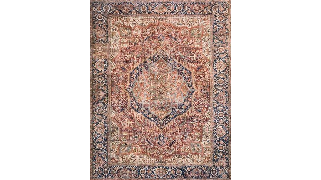 red navy area rug