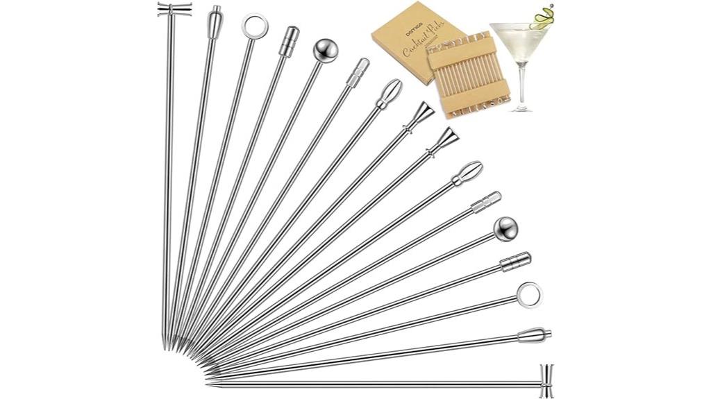 reusable stainless steel skewers