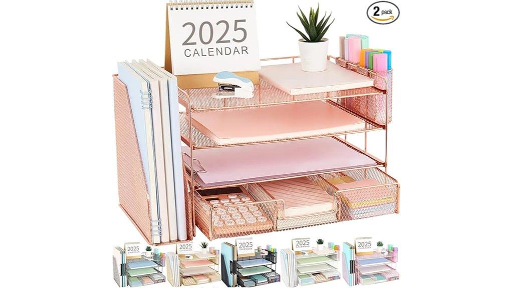 rose gold desk accessories