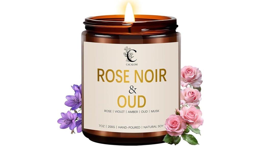 rose noir oud candle