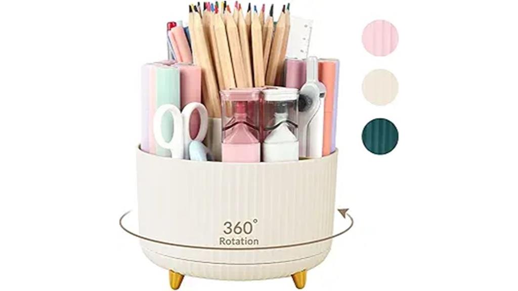 rotating 5 slot pen organizer