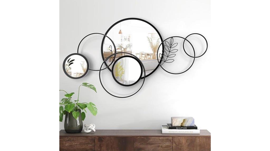 round metal wall mirror
