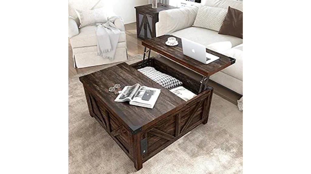 rustic storage coffee table