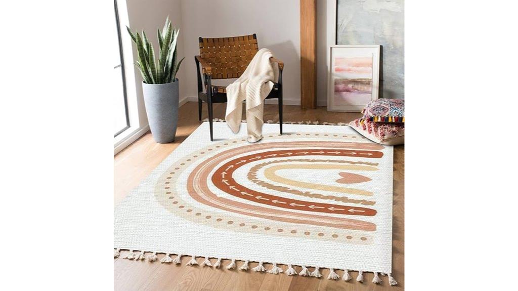 scandinavian rainbow nursery rug