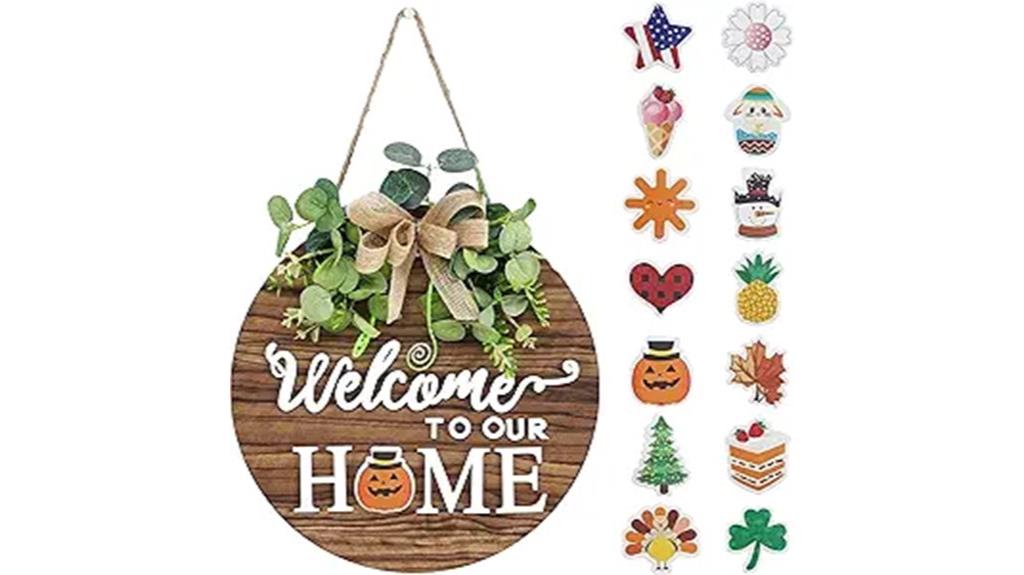 seasonal door welcome sign