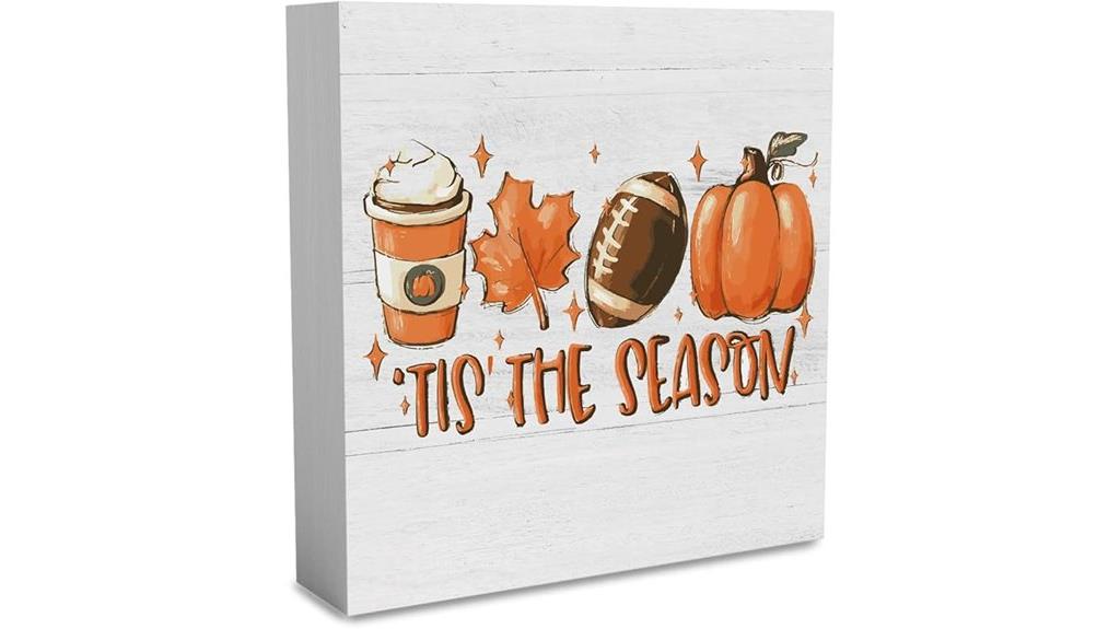 seasonal pumpkin wood sign