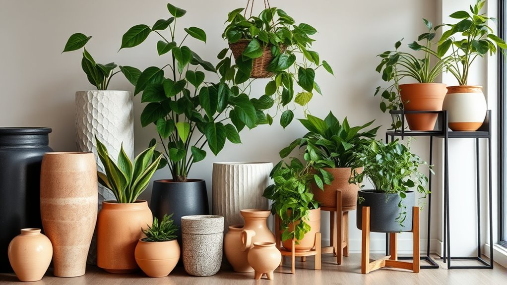 selecting suitable indoor planters