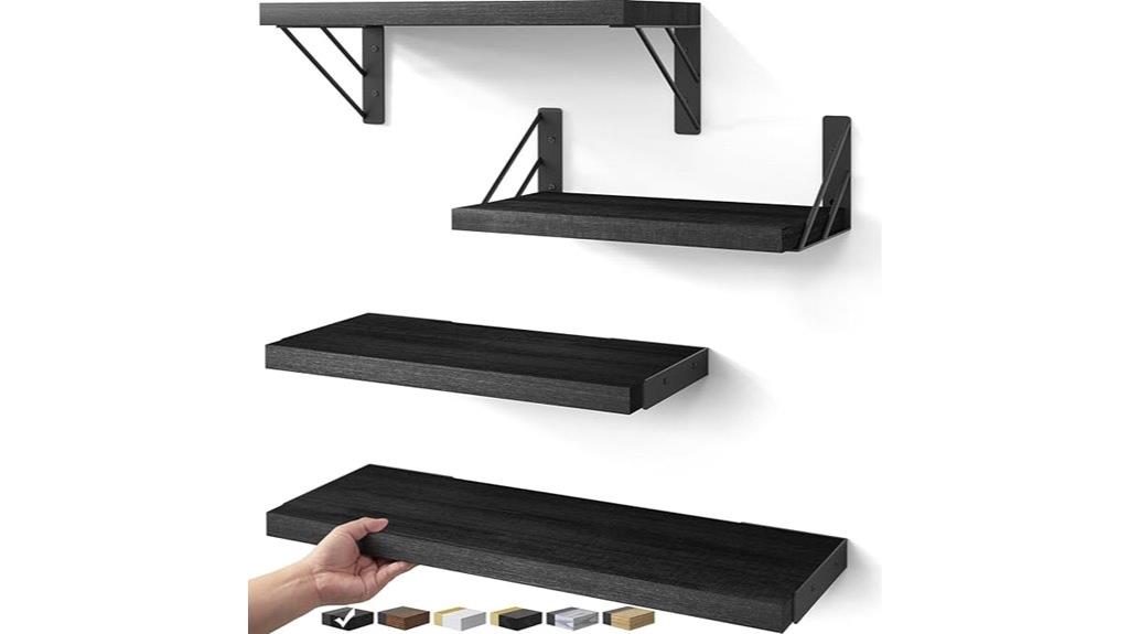 set of four wall shelves