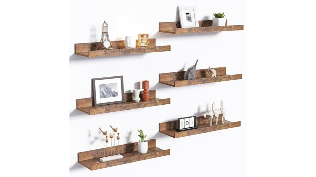 set of six shelves