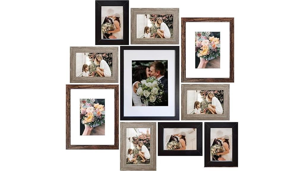 set of ten collage frames