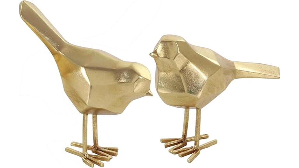 set of two bird sculptures