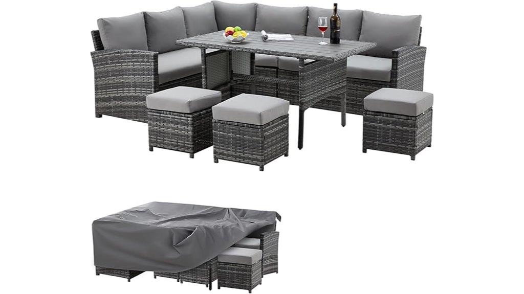 seven piece patio furniture