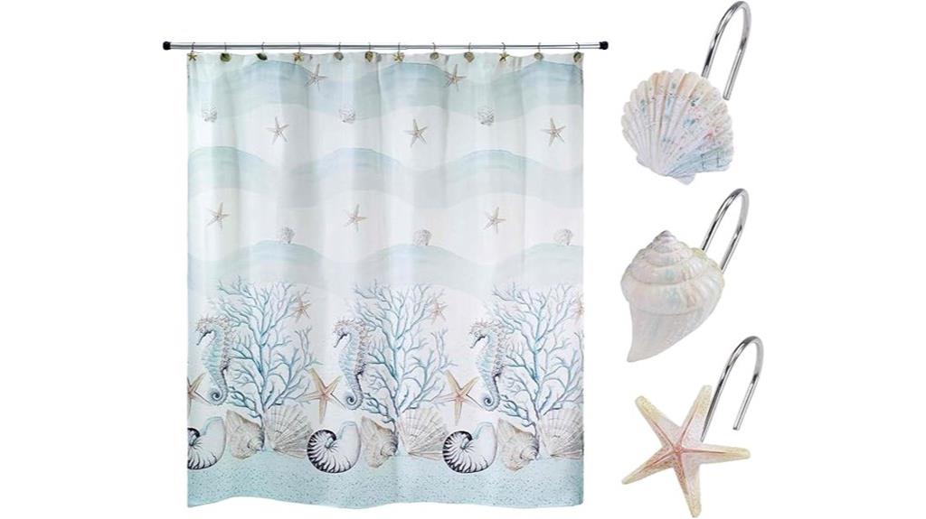 shower set with curtain