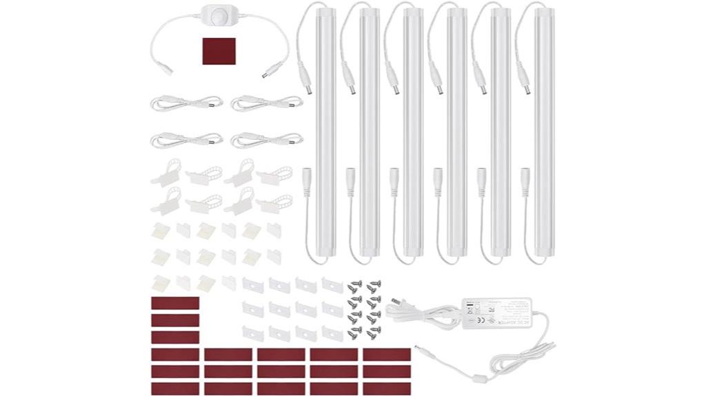 six 12 inch slim light bars