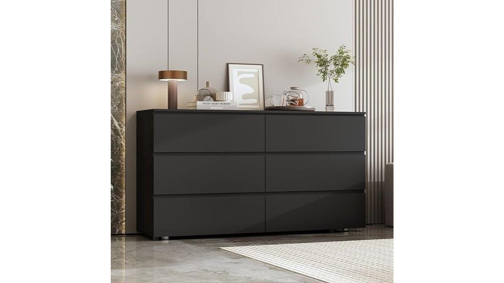 six drawer wide storage