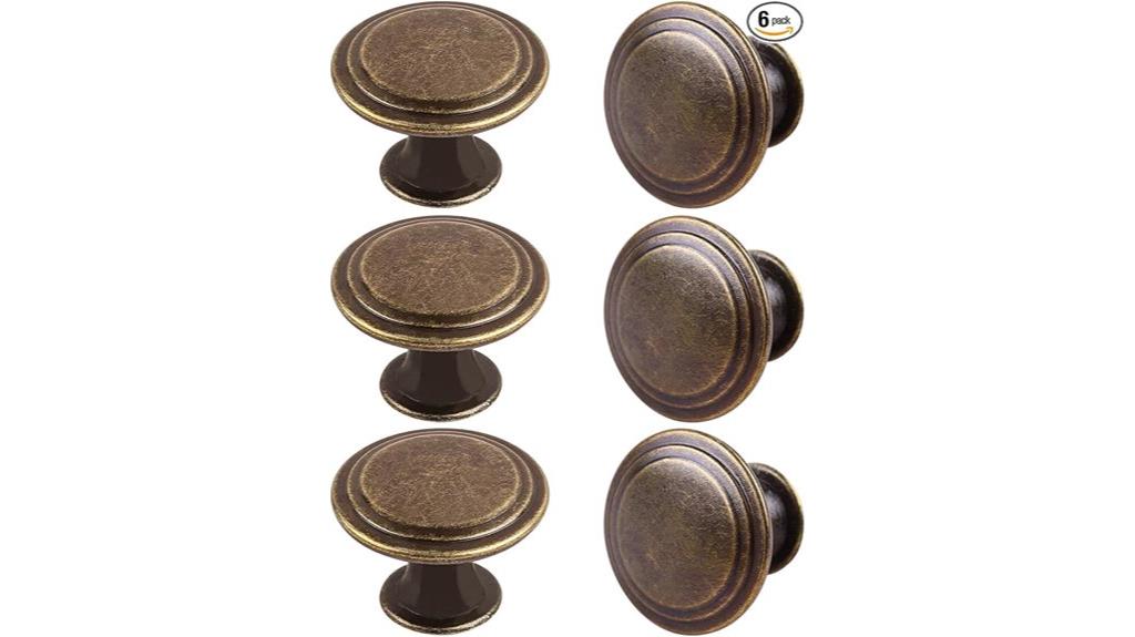 six mushroom drawer handles