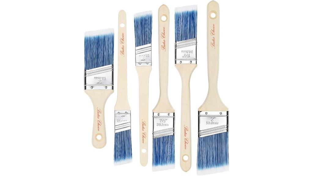 six pack bates paint brushes