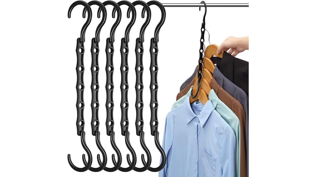 six pack closet hangers