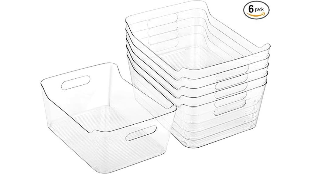 six pack kitchen storage bins