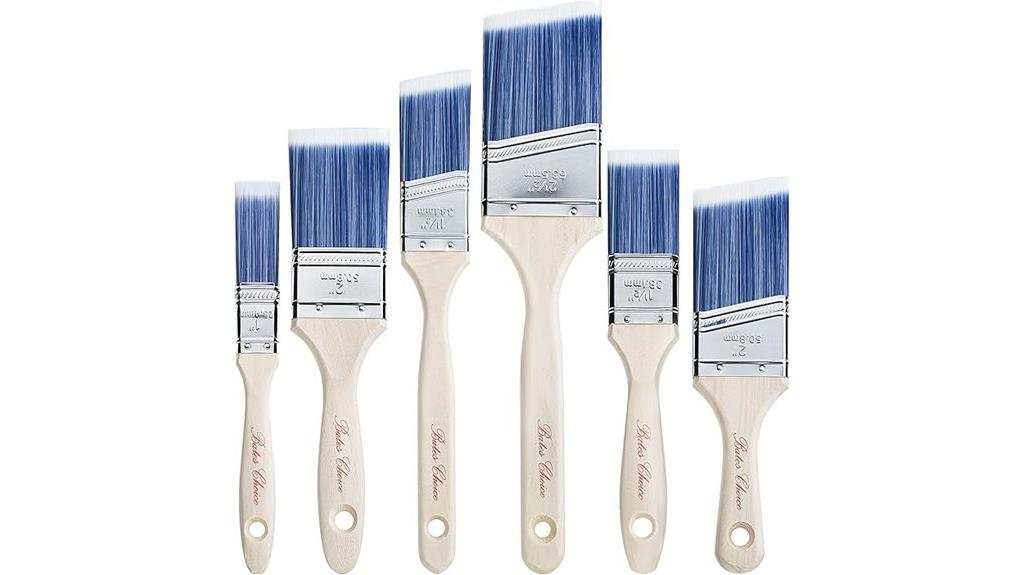six pack treated wood brushes