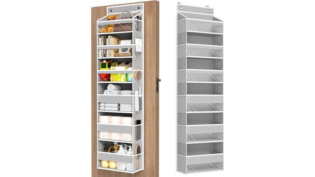 six shelf overdoor storage