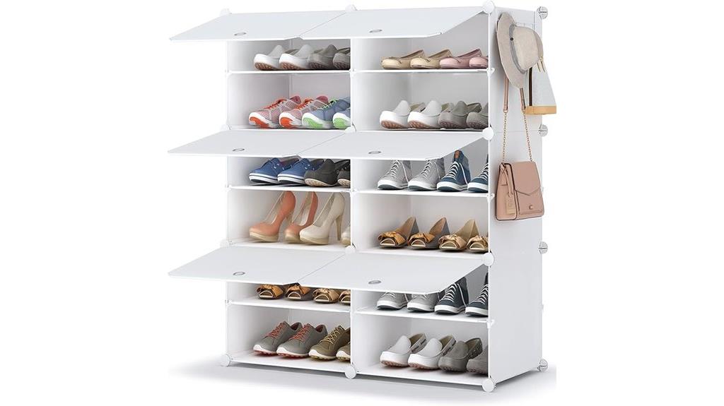 six tier shoe storage