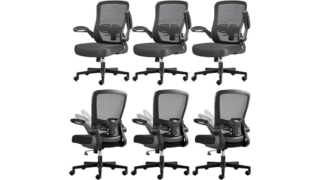 six wheel office chairs