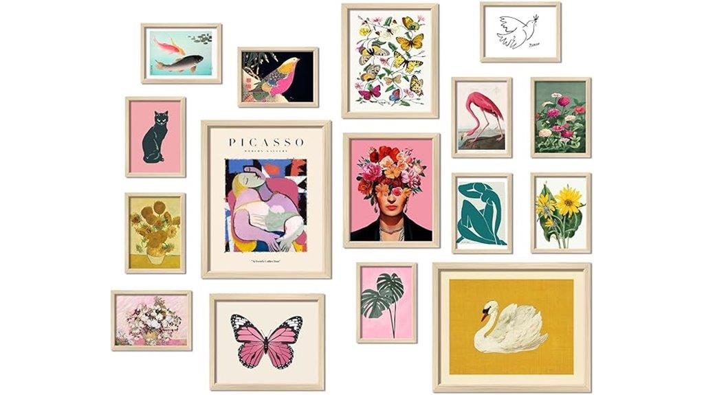 sixteen piece wall art set