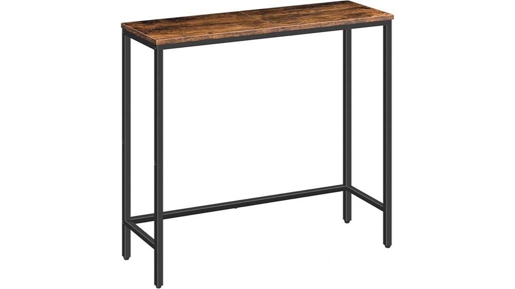 slim entryway console table