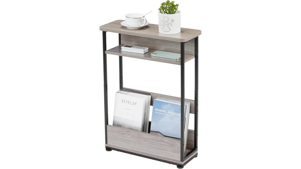 slim three tier storage table