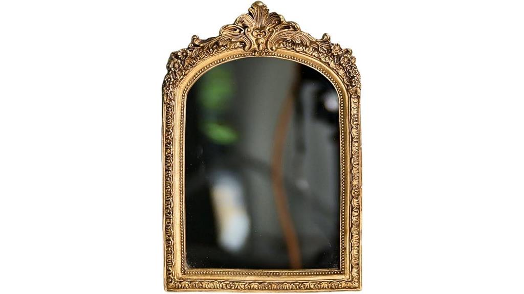 small gold vintage mirror