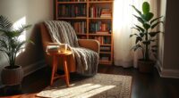 small space cozy reading corner