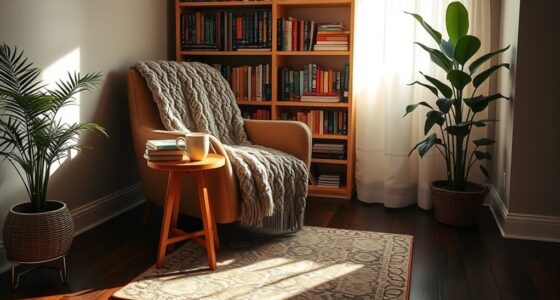 small space cozy reading corner