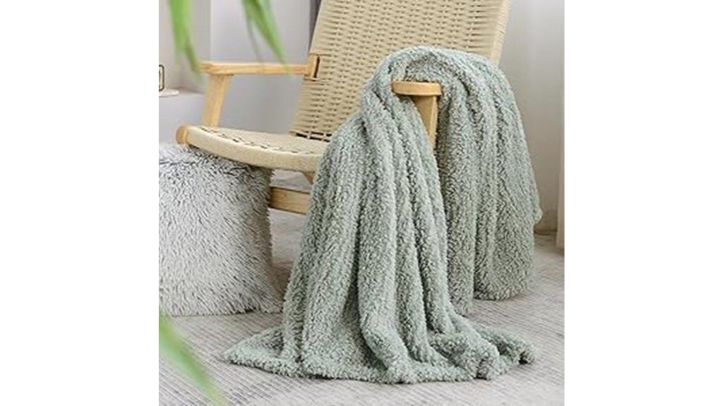 soft sage green blanket