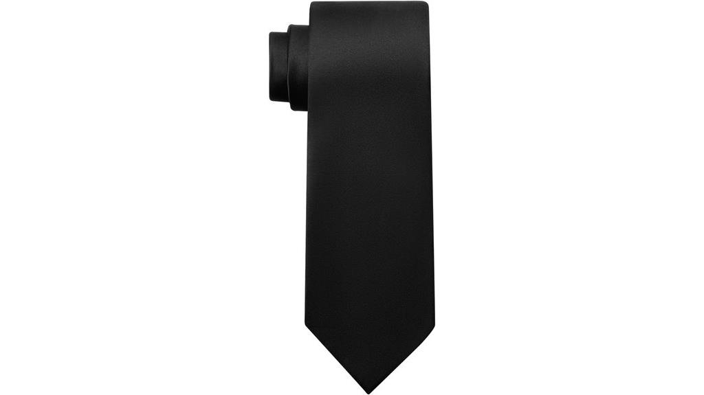 solid black formal ties