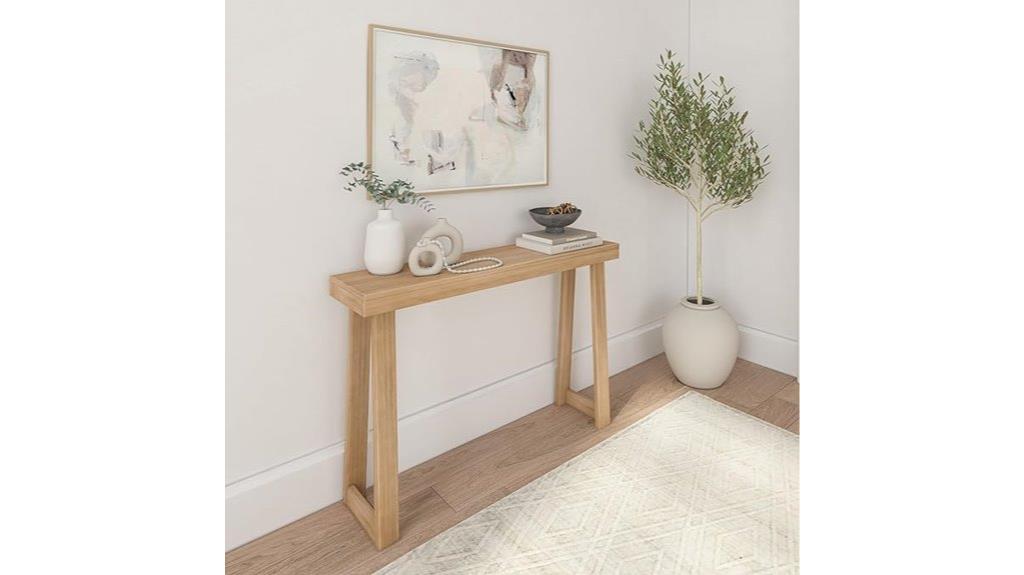 solid wood console table