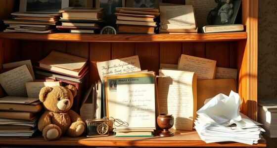 sorting sentimental keepsakes