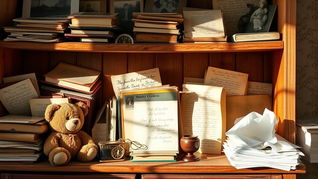 sorting sentimental keepsakes