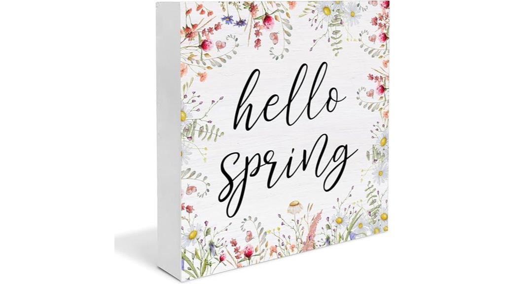 spring farmhouse wooden sign