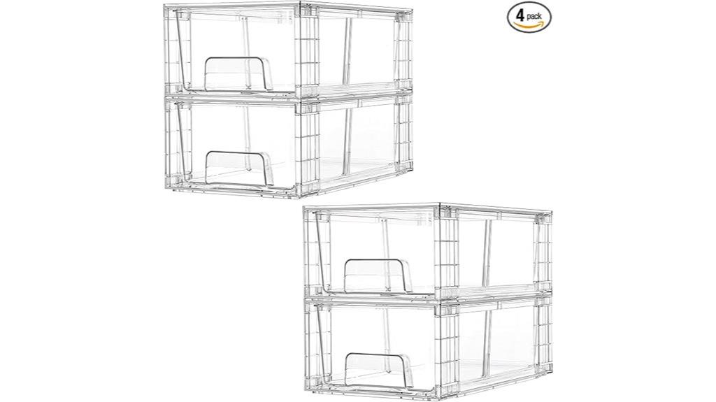 stackable storage drawer set