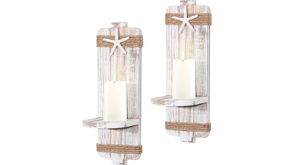 starfish wall candle holders