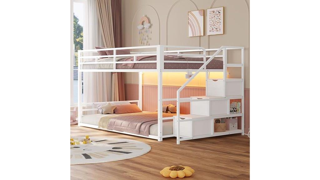 stylish bunk bed with storage