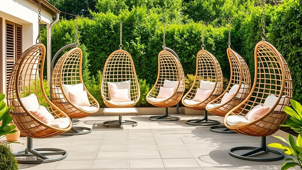 stylish comfortable hanging chairs