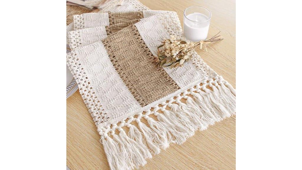 summer tassel table runner